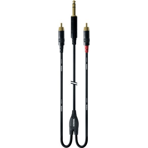 Cordial CFY0.9VCC 6,3 mm Stereo-Klinke male - 2x Cinch male 0,9 m Cordial CFY0.9VCC 6,3 mm Stereo-Klinke male - 2x Cinch male 0,9 m von Cordial