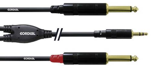 Cordial CFY1,5WPP Audio Adapterkabel [1x Klinkenstecker 3.5mm - 2x Klinkenstecker 6.35 mm] 1.50m Sch von Cordial