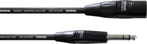 Cordial CIM 3MV XLR Verbindungskabel [1x XLR-Stecker - 1x Klinkenstecker 6.35 mm] 3.00m Schwarz von Cordial