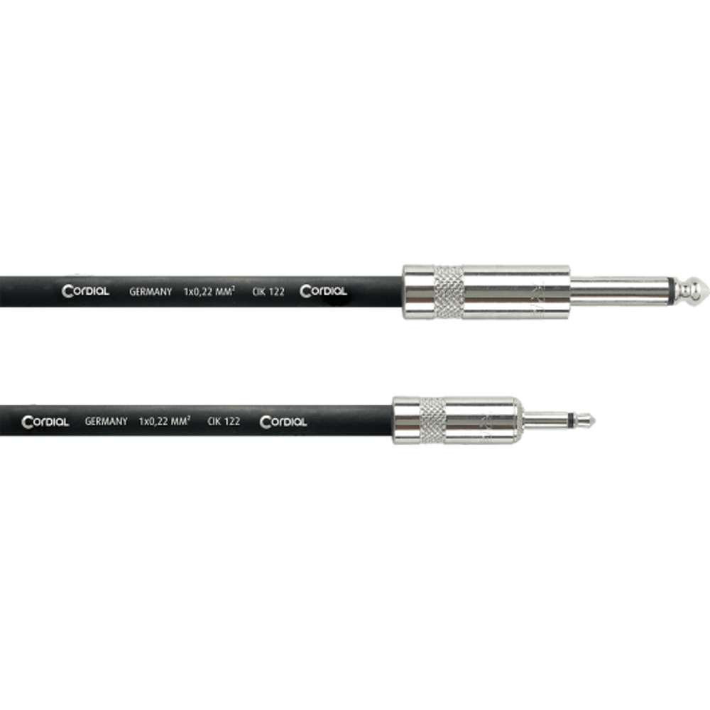 Cordial CPI1PZ Peak Mono Mini-Jack to Jack M./M. (120cm) von Cordial