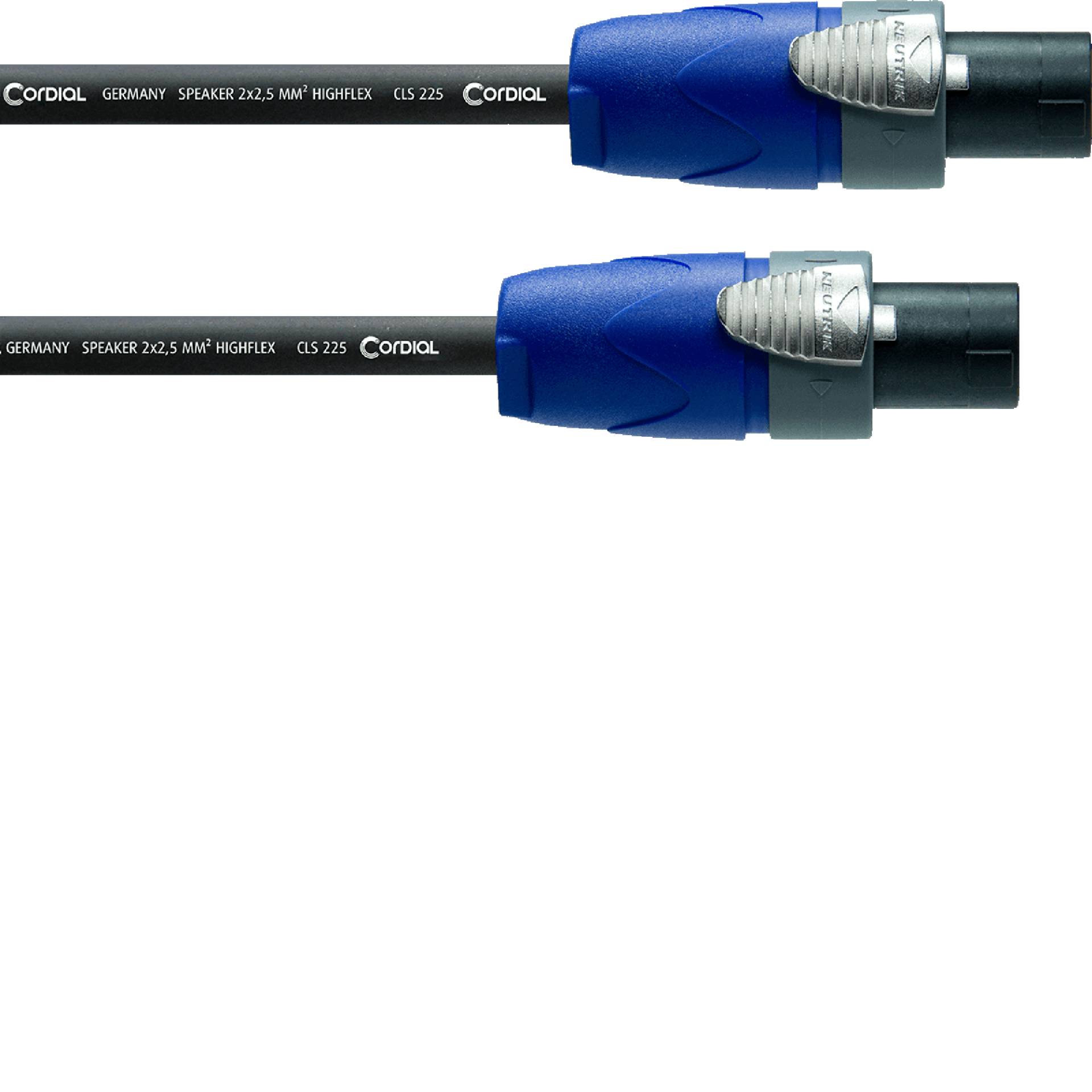 Cordial CPL1.5LL2 Peak Two-Point SpeakOn Speaker Cable, 1.5m (2x 2.5mm²) von Cordial