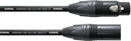 Cordial CPM 1,5 FM-FLEX XLR Verbindungskabel [1x XLR-Buchse - 1x XLR-Stecker] 1.50m Schwarz von Cordial