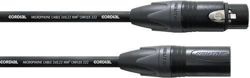 Cordial CPM 10 FM-FLEX XLR Verbindungskabel [1x XLR-Buchse - 1x XLR-Stecker] 10.00m Schwarz von Cordial