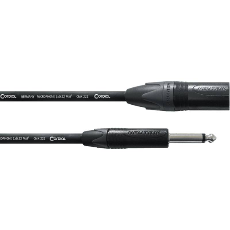Cordial CPM5MP Peak Male XLR to Male Mono Jack Cable, 5m von Cordial