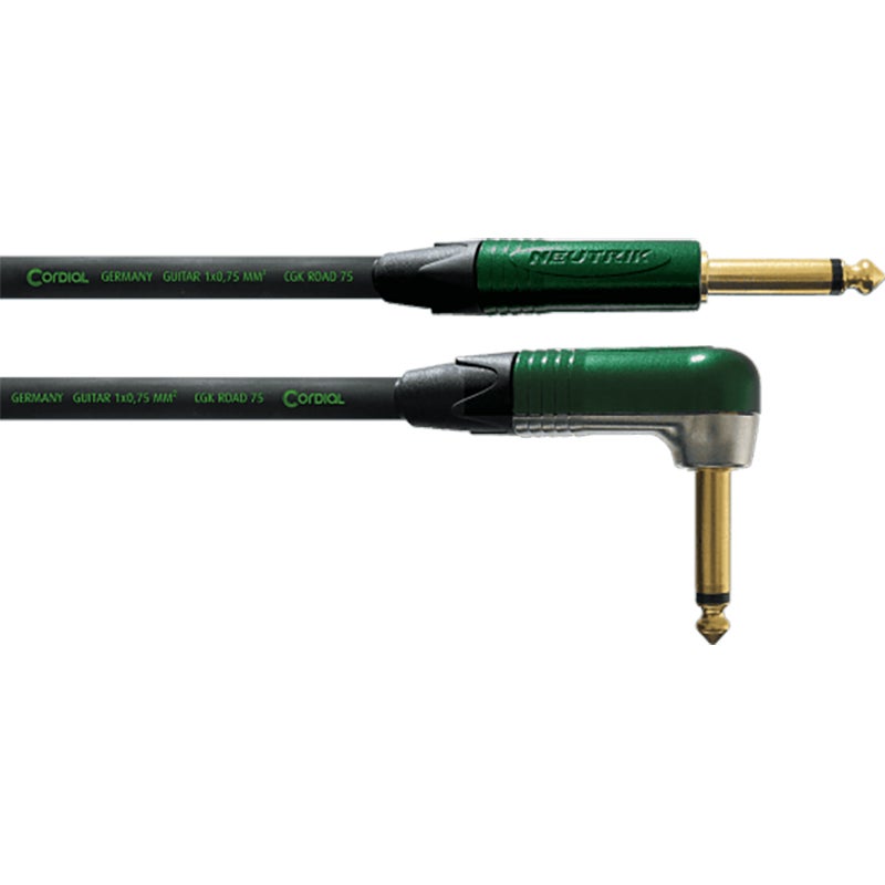 Cordial CRI3PR ENCORE Road Instrument Cable with Straight/Right-Angled TS Jacks, 3m Cordial CRI3PR ENCORE Road Instrument Cable with Straight/Right-Angled TS Jacks, 3m von Cordial