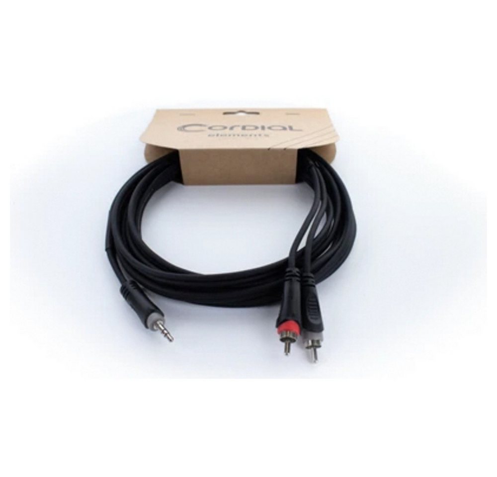 Cordial Cordial 14854 Klinke / Cinch Audio Y-Adapter [1x Klinkenstecker 3.5 mm Audio- & Video-Kabel, (100.00 cm) von Cordial