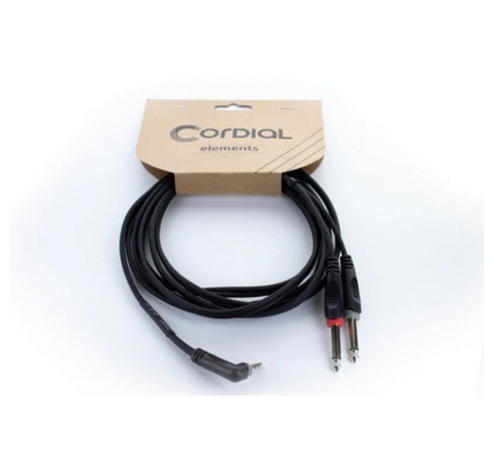 Cordial Cordial 14868 Audio Y-Adapter [1x Klinkenstecker 3.5 mm - 2x Klinkens Audio- & Video-Kabel, (300.00 cm) von Cordial