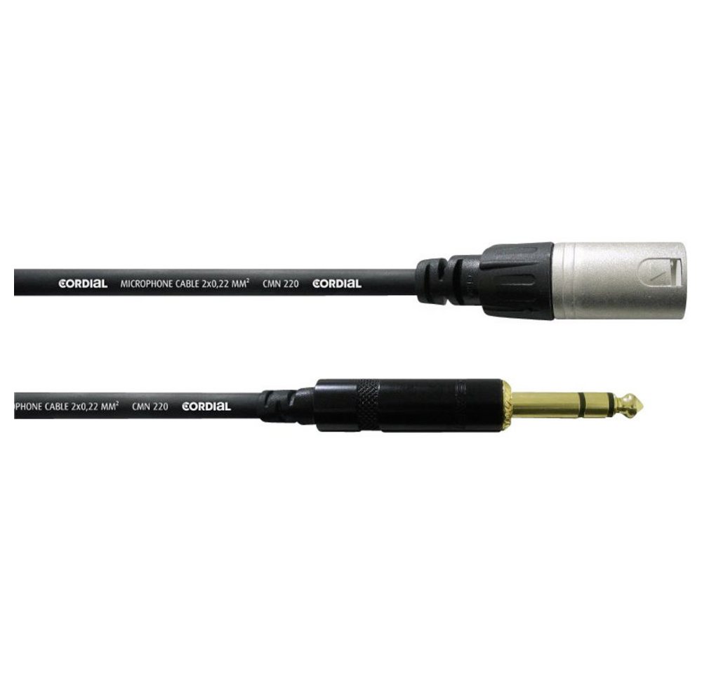 Cordial Cordial CFM3MV XLR Adapterkabel [1x XLR-Stecker - 1x Klinkenstecker 6. Audio-Kabel, (300.00 cm) von Cordial