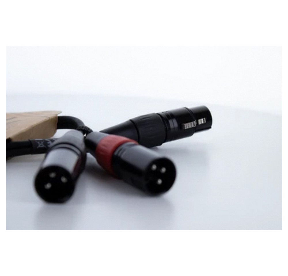 Cordial Cordial EY 0,3 FMM XLR Y-Adapter [1x XLR-Buchse 3 polig - 2x XLR-Steck Audio-Kabel, (30.00 cm) von Cordial