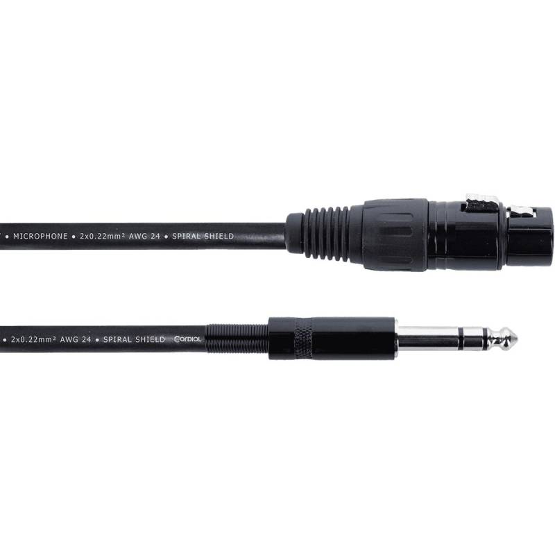 Cordial EM0.5FV Elements Female XLR to TRS Jack Cable, 0.5m von Cordial