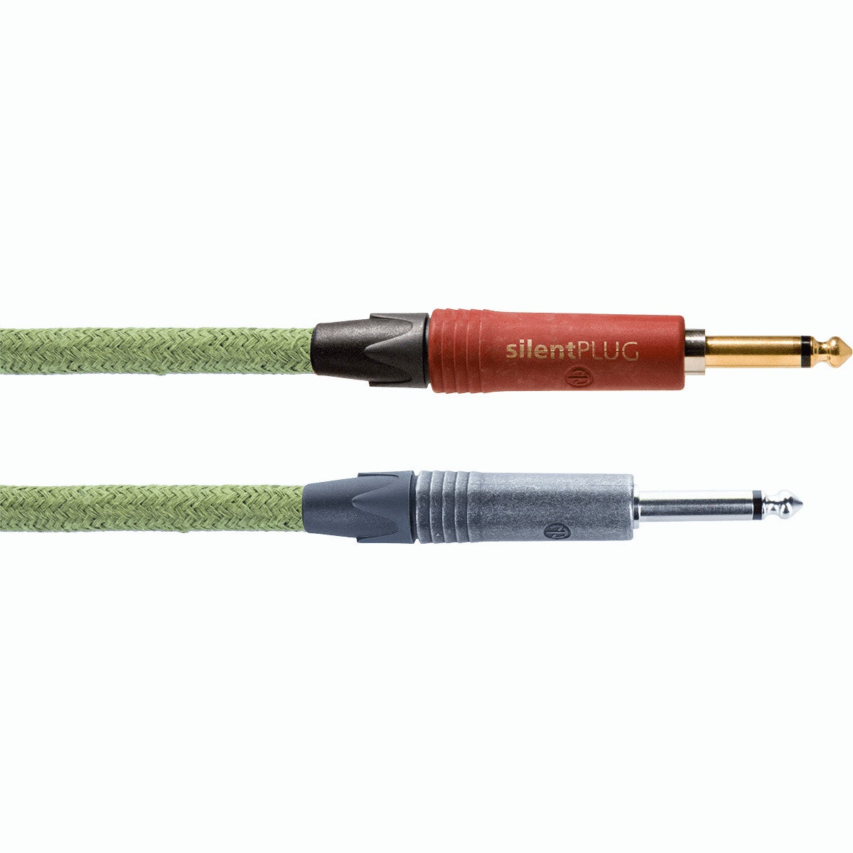 Cordial Ecohemp 6PP Silent Neutrik Straight Silent Mono Jack Cable, 6m (Green) von Cordial