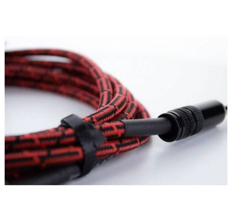 Cordial Instrument Connector 1: Plug 6.3 mono black/Plug Audio- & Video-Kabel, Textil-Mantel von Cordial