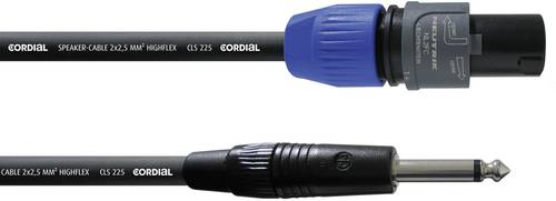 Cordial Lautsprecher Kabel [1x Typ SPK-Stecker - 1x Klinkenstecker 6.35 mm] 2 x 2.5mm² 10.00m Schwa von Cordial