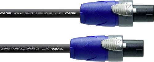 Cordial Lautsprecher Kabel [1x Typ SPK-Stecker - 1x Typ SPK-Stecker] 2 x 2.5mm² 15.00m Schwarz von Cordial