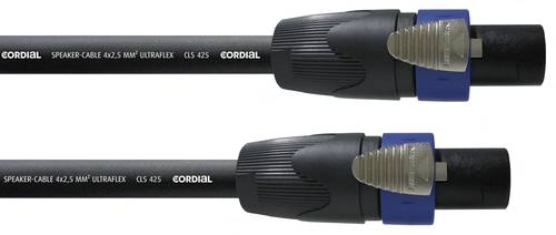 Cordial Lautsprecher Kabel [1x Typ SPK-Stecker - 1x Typ SPK-Stecker] 4 x 2.5mm² 1.50m Schwarz von Cordial