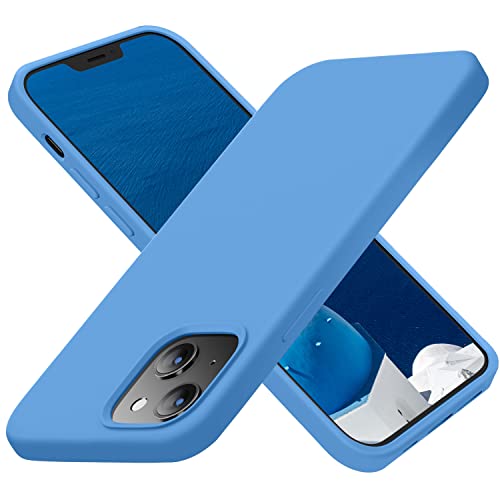 Cordking Designed for iPhone 13 Case, Designed for iPhone 14 Case, Silicone Ultra Slim Shockproof Protective Phone Case with [Soft Anti-Scratch Microfiber Lining], 6.1 inch, Blue von Cordking