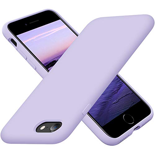Cordking Designed for iPhone SE Case 2022/2020, for iPhone 7 8 Case, Silicone Ultra Slim Shockproof Phone Case with [Soft Microfiber Lining], 4.7 inch,Clove Purple von Cordking
