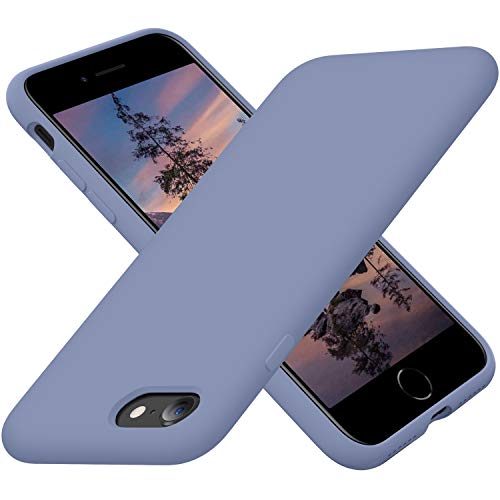 Cordking Designed for iPhone SE Case 2022/2020, for iPhone 7 8 Case, Silicone Ultra Slim Shockproof Phone Case with [Soft Microfiber Lining], 4.7 inch,Lavender Gray von Cordking