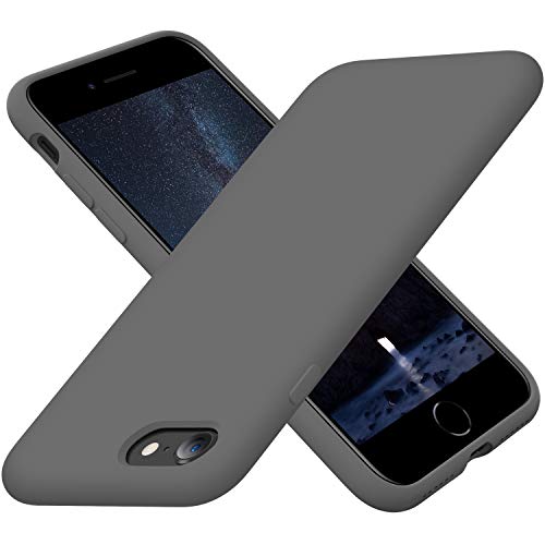 Cordking Designed for iPhone SE Case 2022/2020, for iPhone 7 8 Case, Silicone Ultra Slim Shockproof Phone Case with [Soft Microfiber Lining], 4.7 inch,Spacy Gray von Cordking