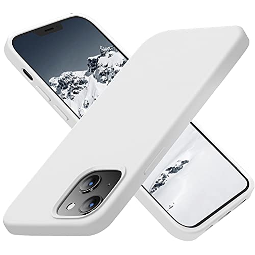 Cordking Entworfen für iPhone 13 Hülle,iPhone 14 Hülle, Silikon, ultradünn, stoßfest, Schutzhülle mit [weichem, kratzfestem Mikrofaserfutter], 6.1 inch, Weiß von Cordking