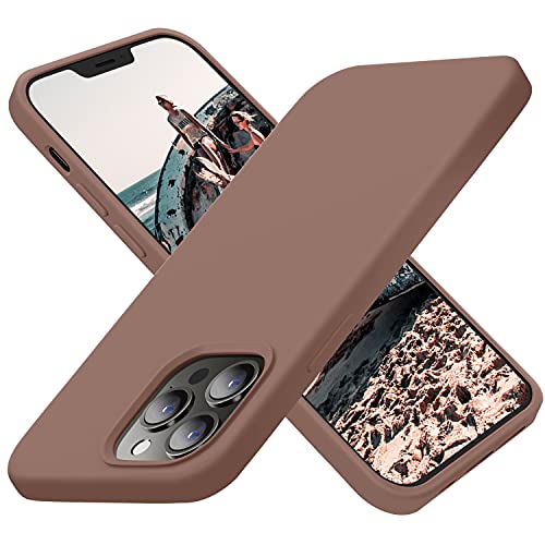 Cordking Entworfen für iPhone 13 Pro Max Hülle, Silikon, ultradünn, stoßfest, Schutzhülle mit [weichem, kratzfestem Mikrofaser-Futter], 6,7 inch, Light Brown von Cordking