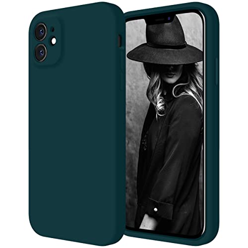 Cordking Designed for iPhone 11 Case, Silicone [Straight Edges] & [Camera Protecion] Upgraded Phone Case with Soft Anti-Scratch Microfiber Lining, 6.1 inch, Teal von Cordking
