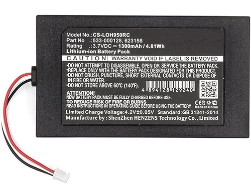 CoreParts Battery for Remote Control 4.81Wh Li-Pol 3.7V 1300mAh, W125993871 (4.81Wh Li-Pol 3.7V 1300mAh Black for Logitech Remote Control 915-000257, 915-000260, Elite, Harmony 950) von CoreParts