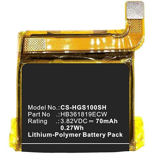 CoreParts Battery for Smartwatch 0.27Wh Li-Pol 3.82V 70mAh, MBXSW-BA051 von CoreParts