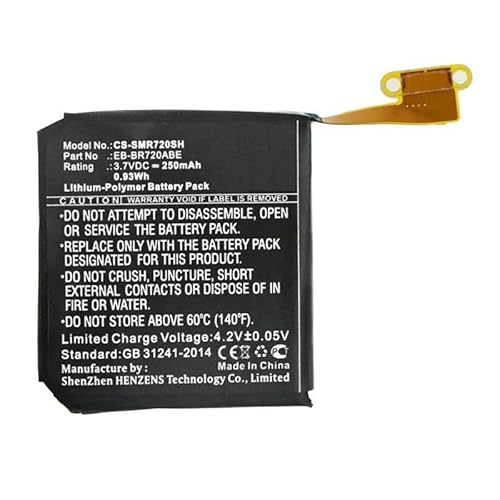 CoreParts Battery for Smartwatch 0.93Wh Li-Pol 3.7V 250mAh, W125993992 (0.93Wh Li-Pol 3.7V 250mAh Black for Samsung Smartwatch Gear S2, Gear S2 Classic, R7200, R720X, R732,) von CoreParts