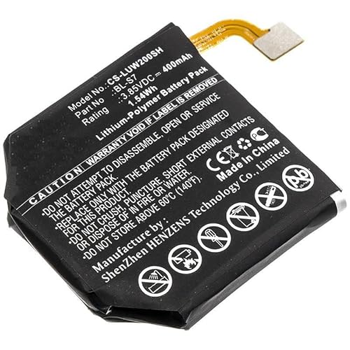 CoreParts Battery for Smartwatch 1.54Wh Li-Pol 3.85V 400mAh, W125993984 (1.54Wh Li-Pol 3.85V 400mAh Black for LG Smartwatch W200, W280, W280A, Watch Urbane 2nd Edition LTE) von CoreParts