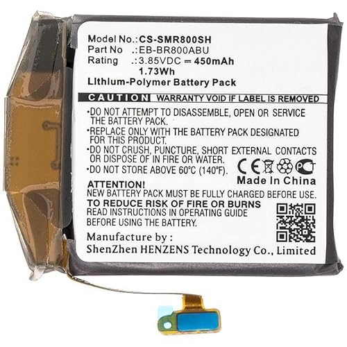 CoreParts Battery for Smartwatch 1.73Wh Li-Pol 3.85V 450mAh, W125993995 (1.73Wh Li-Pol 3.85V 450mAh Black for Samsung Smartwatch Galaxy Watch 46mm, SM-R800, SM-R805) von CoreParts