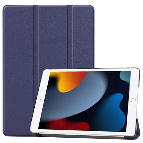 CoreParts Cover for iPad 6/7/8 2019-2021 for iPad 7/8/9 (2019-2021), W126439125 (for iPad 7/8/9 (2019-2021) 10.2inch Tri-fold Caster Hard Shell Cover with Auto Wake Function - Dark Blue) von CoreParts