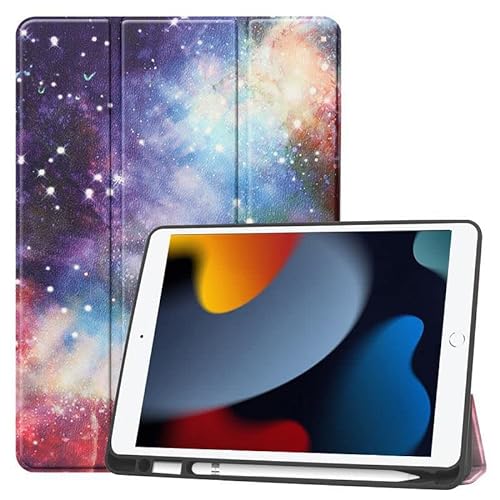 CoreParts Cover for iPad 6/7/8 2019-2021 for iPad 7/8/9 (2019-2021), W126439147 (for iPad 7/8/9 (2019-2021) 10.2inch Tri-fold Caster TPU Cover Built-in S Pen Holder with Auto Wake) von CoreParts