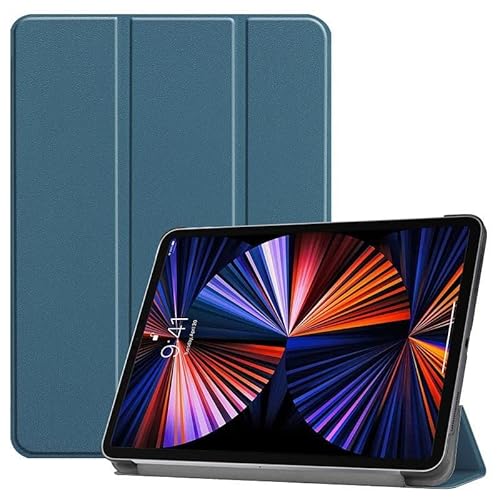CoreParts Cover for iPad Pro 12.9 2021 for iPad Pro 12.9-inch 5th, W126439216 (for iPad Pro 12.9-inch 5th Gen (2021) Tri-fold Caster Hard Shell Cover with Auto Wake Function - Dark Green) von CoreParts