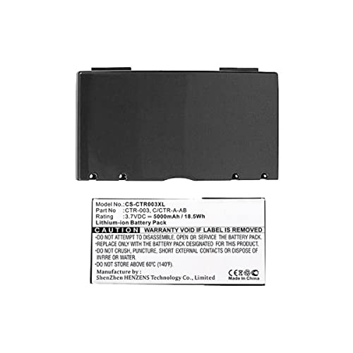 CoreParts Ersatzteil Battery for Game Console 18.50Wh Li-ion 3.7V 5000mAh, W125990714 (18.50Wh Li-ion 3.7V 5000mAh Grey for Nintendo Game Console 3DS, CTR-001, MIN-CTR-001) von CoreParts