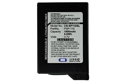 CoreParts Ersatzteil Battery for Game Console 6.66Wh Li-ion 3.7V 1800mAh, W125990737 (6.66Wh Li-ion 3.7V 1800mAh Black for Sony Game Console PSP-1000, PSP-1000G1, PSP-1000G1W, PSP-1000K,) von CoreParts