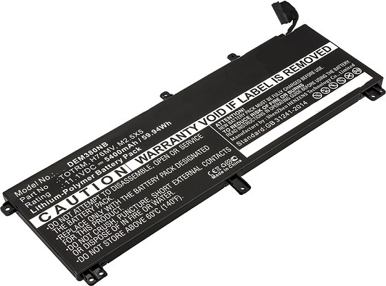 CoreParts - Laptop-Batterie - Lithium-Polymer - 5400 mAh - 59.9 Wh - Schwarz - für Dell Precision M3800, XPS 15 (9530) von CoreParts