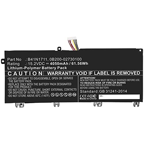 CoreParts Laptop Battery for Asus 61.56Wh Li-Pol 15.2V 4050mAh, W125993356 (61.56Wh Li-Pol 15.2V 4050mAh Black for Asus Notebook, Laptop FX503VD-0072C7300HQ, FX503VD-DM002T,) von CoreParts
