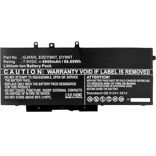 CoreParts Laptop Battery for Dell 62.3Wh Li-Pol 7.6V 8200mAh, W126428900 (62.3Wh Li-Pol 7.6V 8200mAh Latitude 14 5491 15 5591 5280 5290 5480 5490 5495 5580 5590, Precision 3520) von CoreParts