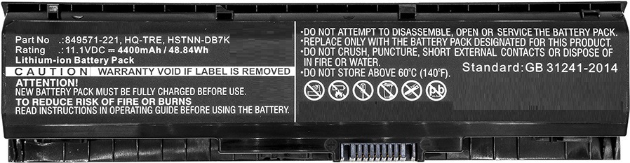 CoreParts - Laptop-Batterie - Lithium-Ionen - 4400 mAh - 48,8 Wh - Schwarz - für OMEN by HP Laptop 17, HP Pavilion Laptop 17 (MBXHP-BA0077) von CoreParts