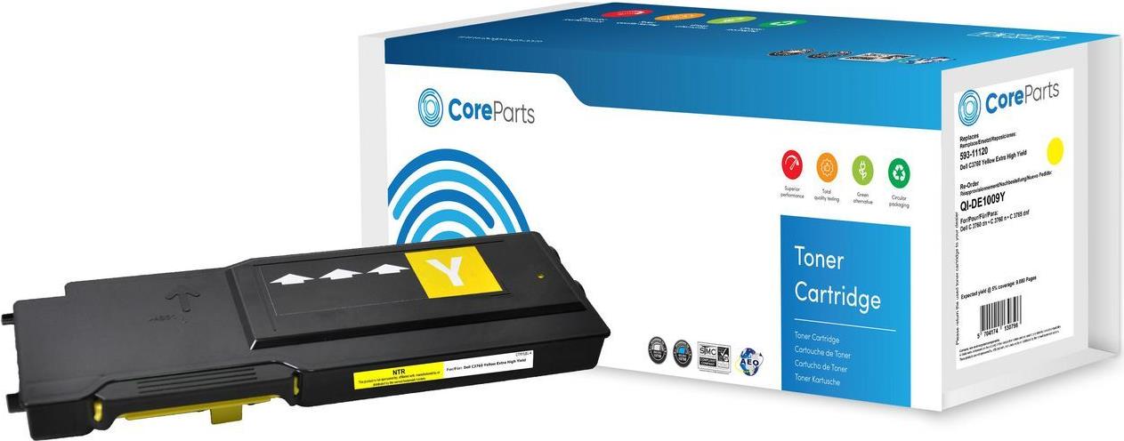CoreParts Toner Yellow 593-11120 (QI-DE1009Y) von CoreParts