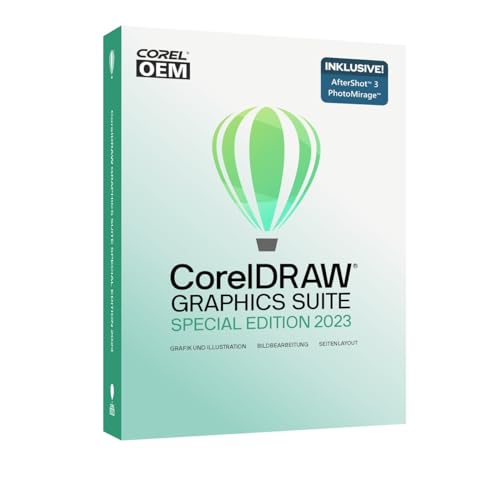 COREL CorelDRAW Graphics Suite Special Edition 2023 OEM inkl. AfterShot 3 + PhotoMirage Express Dauerlizenz DVD-Box von Corel