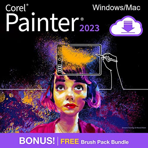 Corel Painter 2023 | Software für digitales Malen | Illustration, Konzept, Foto und bildende Kunst | Unbefristete Lizenz | Standard | 1 Gerät | 1 Benutzer | PC/Mac | Aktivierungscode per Email von Corel