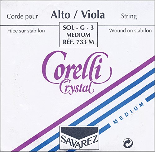 Corelli Viola Saiten Crystal G Nylon/Silber umsponnen Medium 733M von Savarez