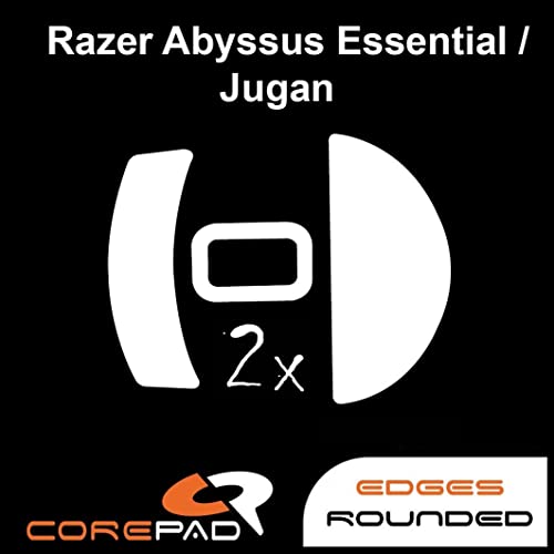 Corepad Skatez - PRO 143 - Razer Abyssus Essential/Jugan - Ersatz Mausfüße Replacement Mouse Feet von Corepad