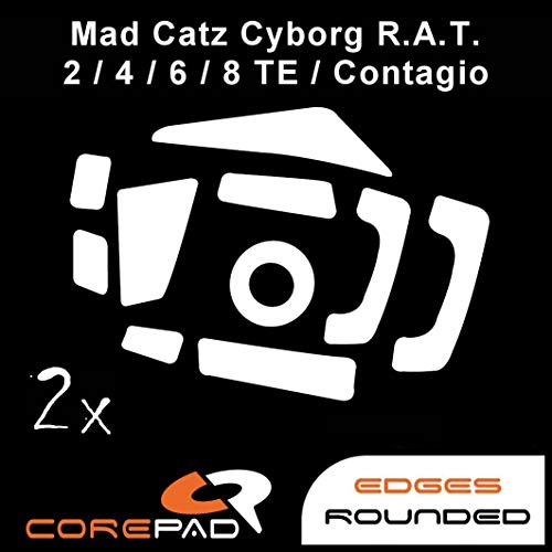 Corepad Skatez - PRO 148 - Mad Catz Cyborg R.A.T. Rat 2/4 / 6/8 TE/Contagio - Ersatz Mausfüße Replacement Mouse Feet von Corepad