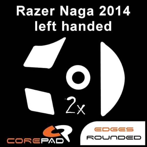 Corepad Skatez - PRO 153 - Razer Naga 2014 Lefthanded - Ersatz Mausfüße Replacement Mouse Feet von Corepad