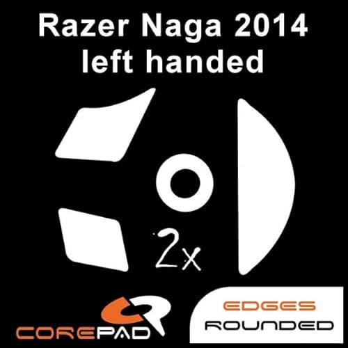 Corepad Skatez - PRO 153 kompatibel mit Razer Naga 2014 Lefthanded - Ersatz Mausfüße Replacement Mouse Feet Corepad Skatez - PRO 153 kompatibel mit Razer Naga 2014 Lefthanded - Ersatz Mausfüße Replacement Mouse Feet von Corepad