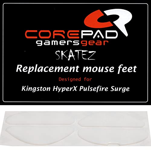 Corepad Skatez - PRO 162 - Kingston HyperX Pulsefire Surge - Ersatz Mausfüße Replacement Mouse Feet von Corepad