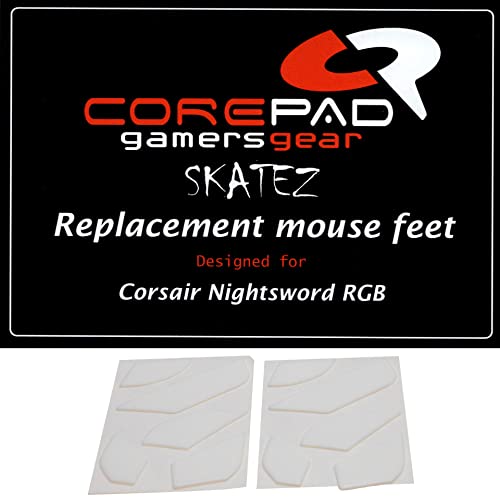 Corepad Skatez - PRO 168 - Corsair Nightsword RGB - Ersatz Mausfüße Replacement Mouse Feet von Corepad